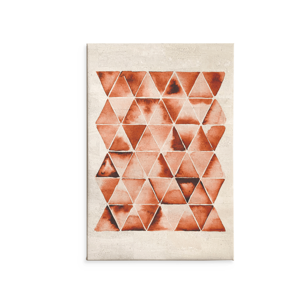 Orange Dreiecke / Kunstdruck - Corkando GmbH