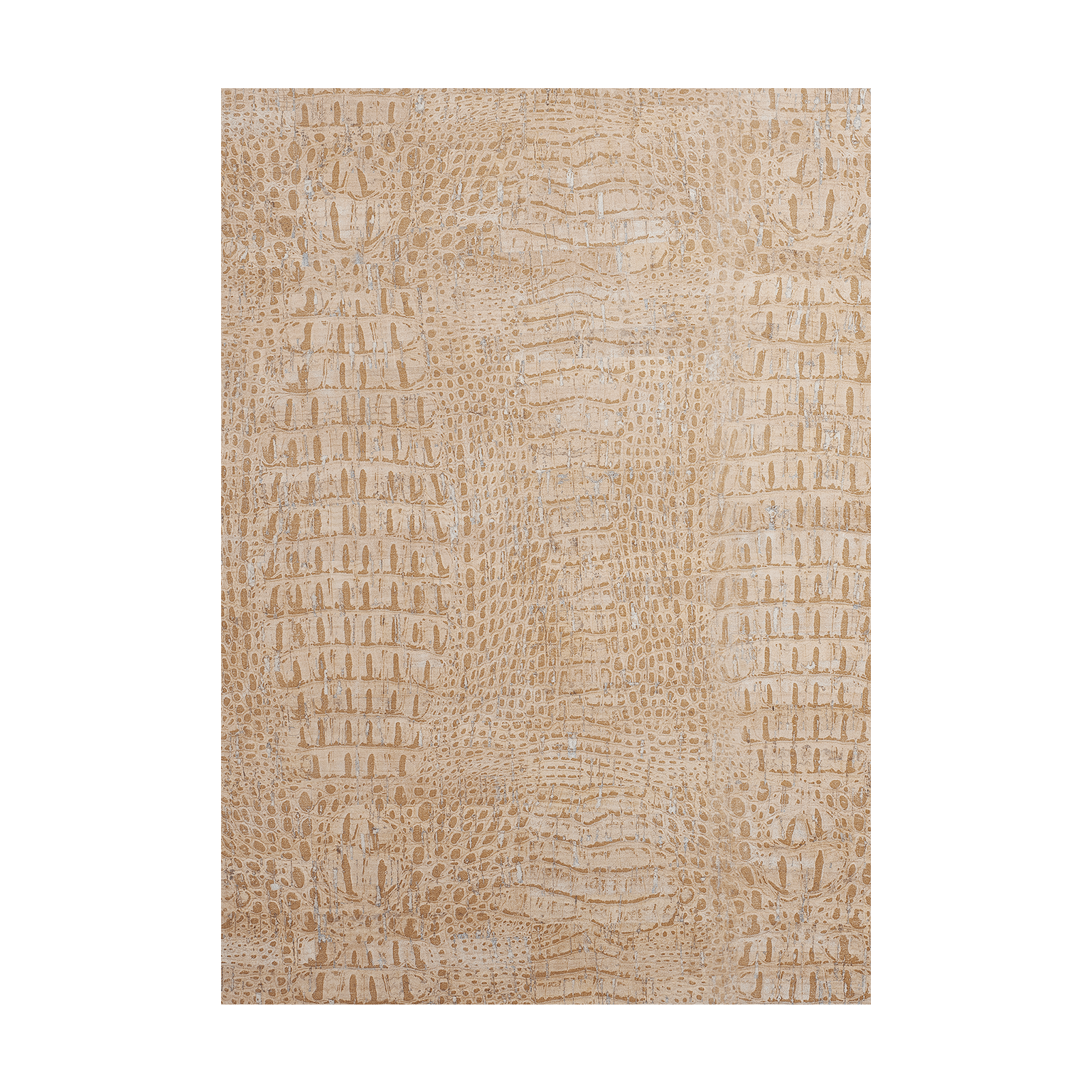 Teppich "Croco" weiß/beige -  LIMITIERTE EDITION - Corkando GmbH