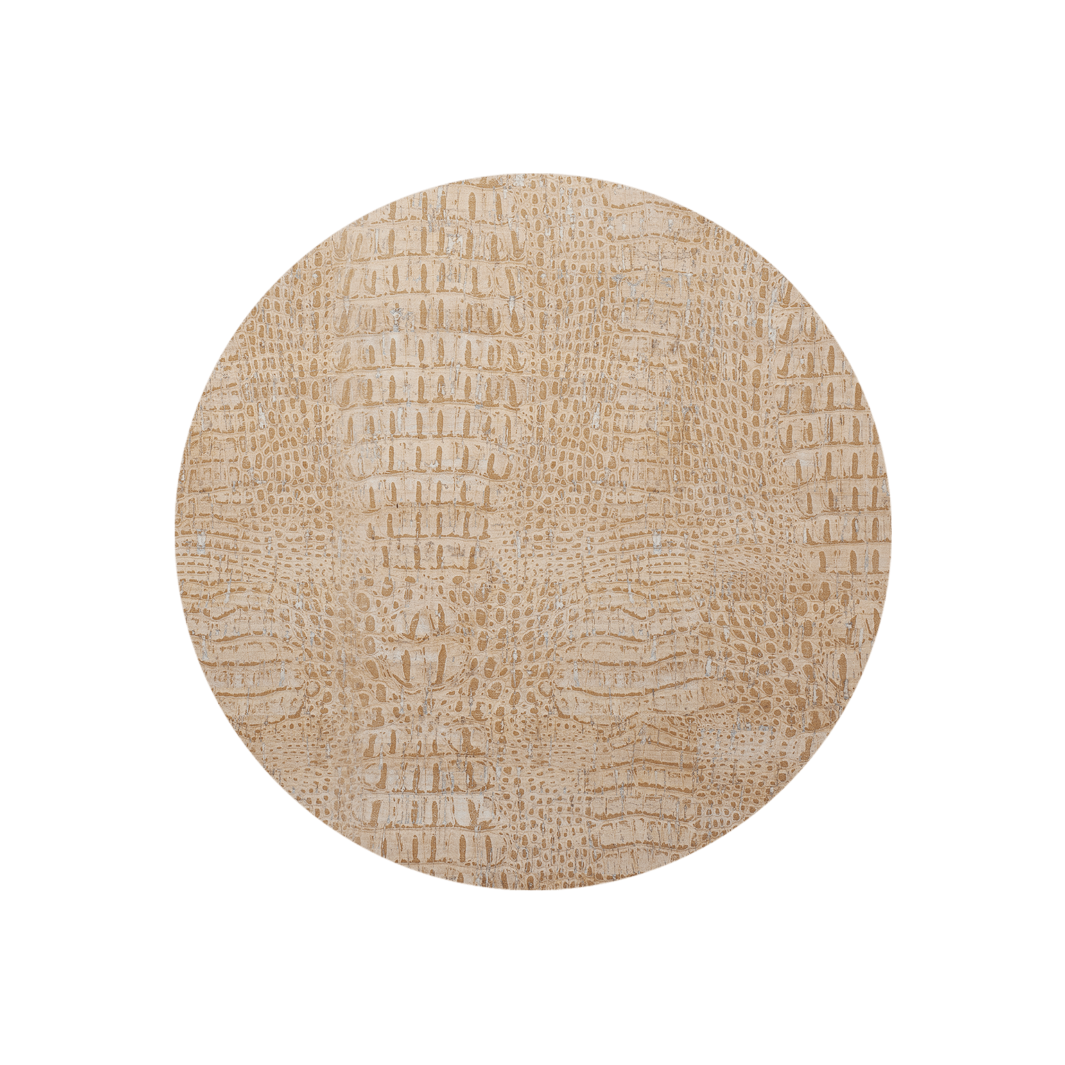 Tischset "Croco weiß/beige / 4er Set, rund - Corkando GmbH